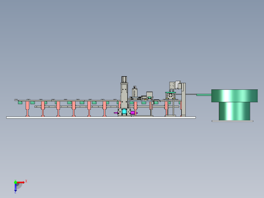 插pin裁切机、非标自动化插件机3D模型 (1)俯视缩略图