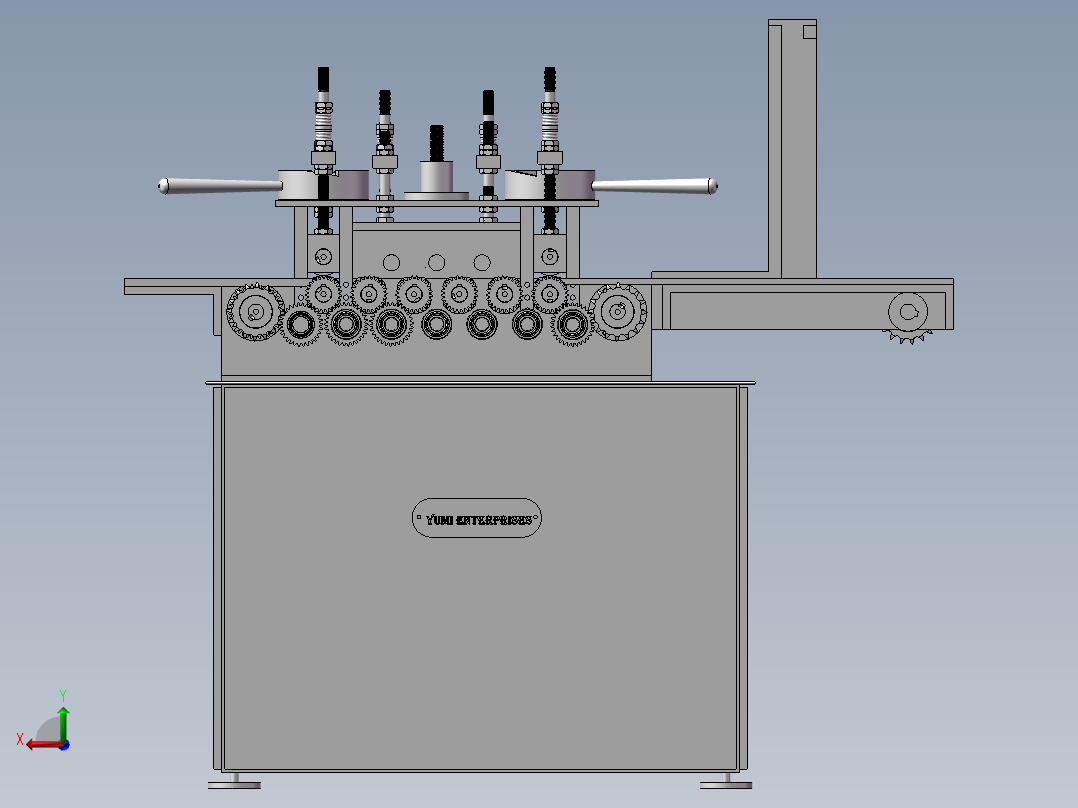 自动矫直机后视图