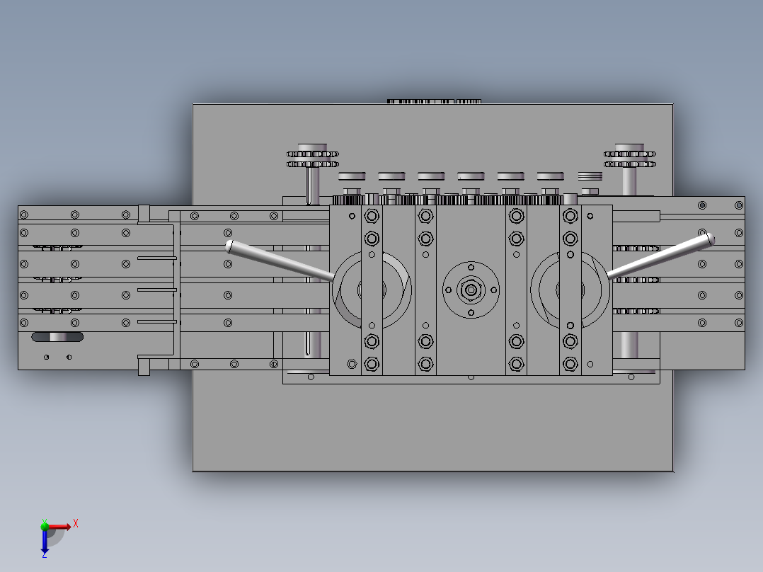 自动矫直机俯视图