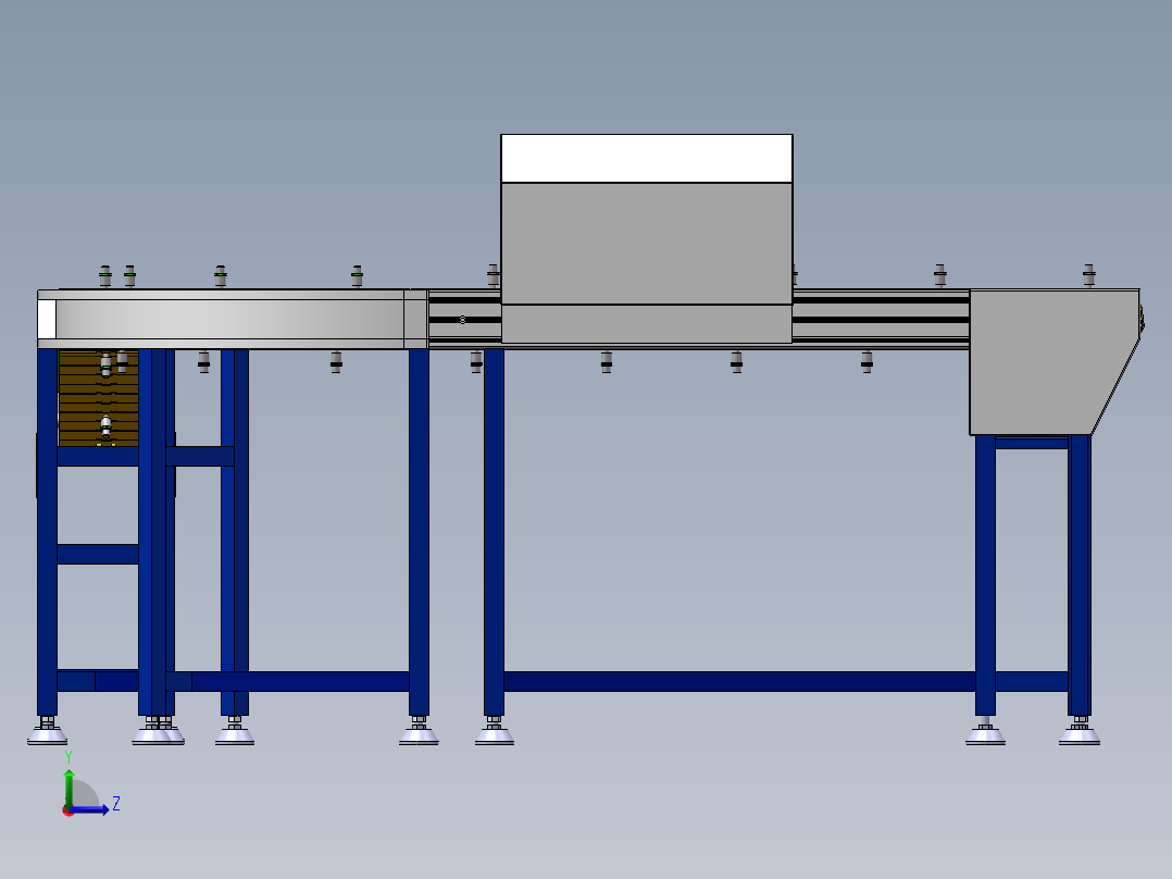 G832 转弯链条线体左视图