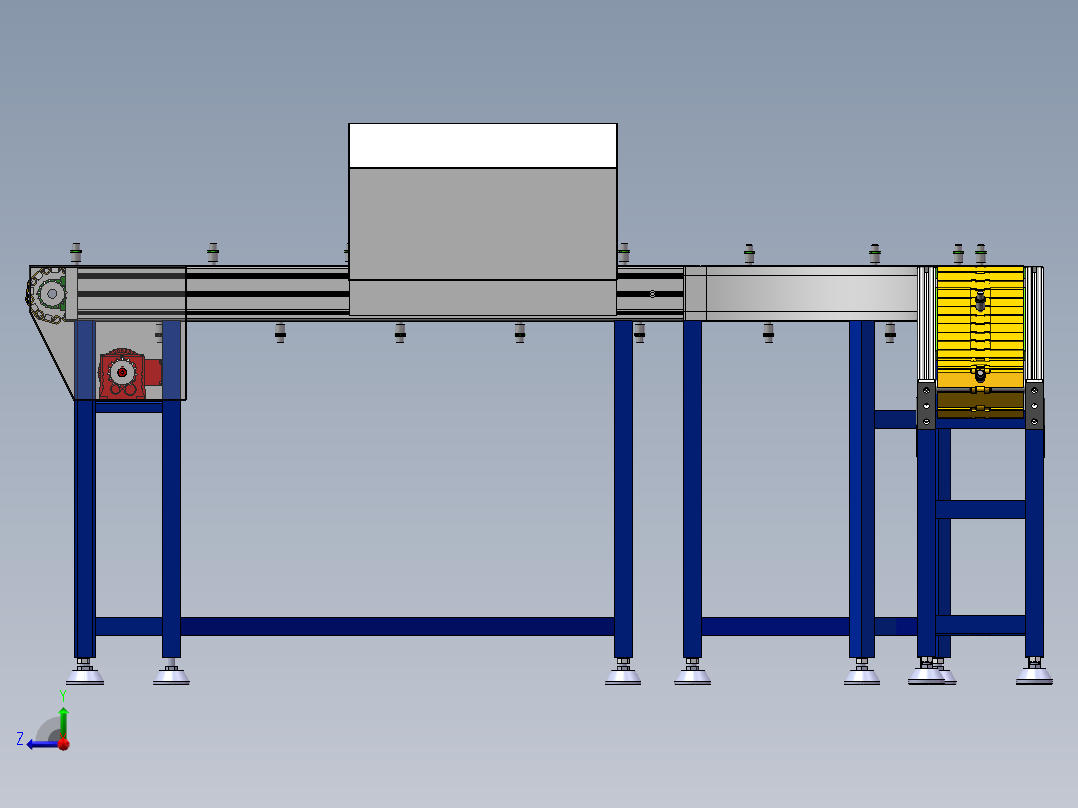 G832 转弯链条线体右视图