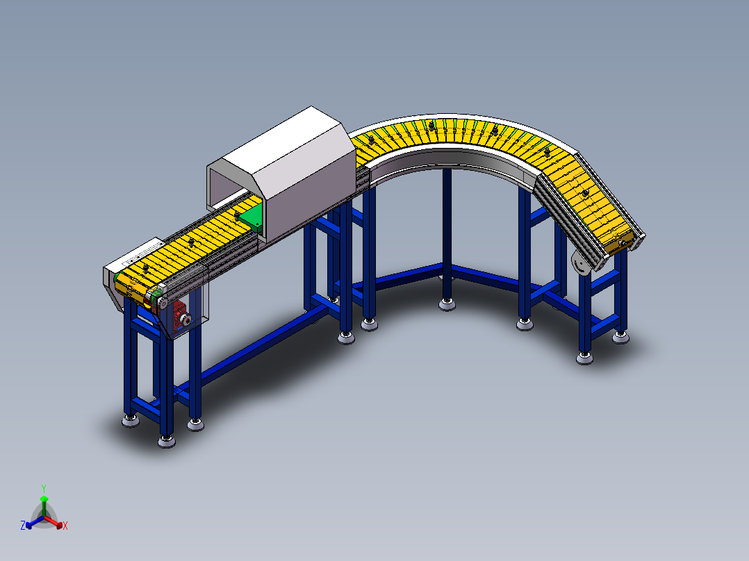G832 转弯链条线体正等轴测图