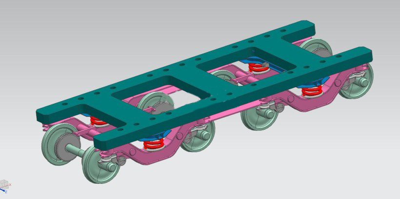 13套转向架3d图纸 机车、高铁动车转向架3d图纸 火车转向架3d模型