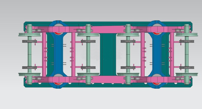13套转向架3d图纸 机车、高铁动车转向架3d图纸 火车转向架3d模型