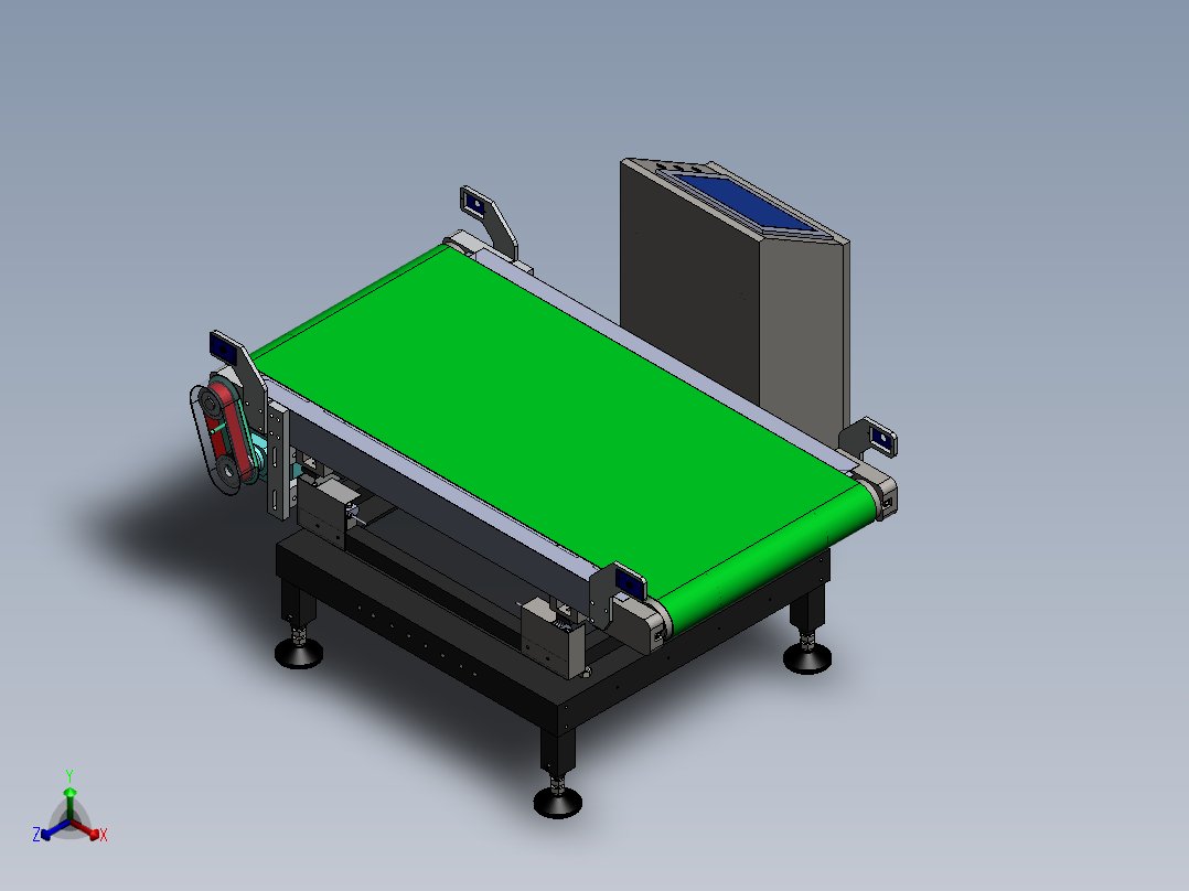 检重秤 二次称重 自动检重秤正等轴测图