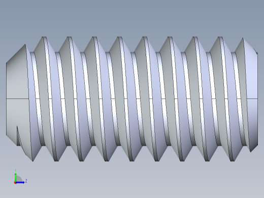 UNC 平头紧定螺钉-UNC SET SCREW 0.250 x0.500.STEP左视缩略图
