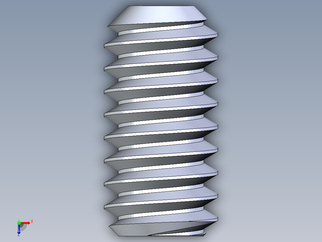 UNC 平头紧定螺钉-UNC SET SCREW 0.250 x0.500.STEP俯视图
