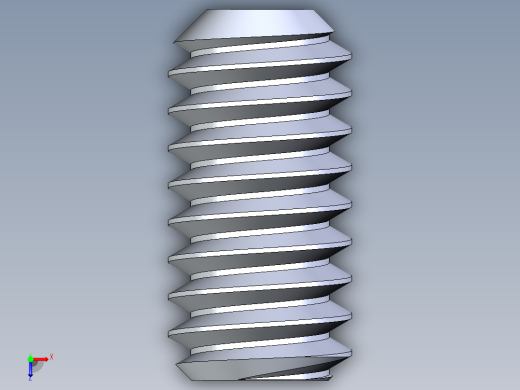 UNC 平头紧定螺钉-UNC SET SCREW 0.250 x0.500.STEP俯视缩略图