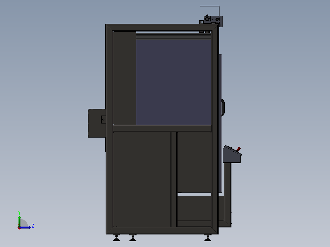 自动快门超声波机左视图