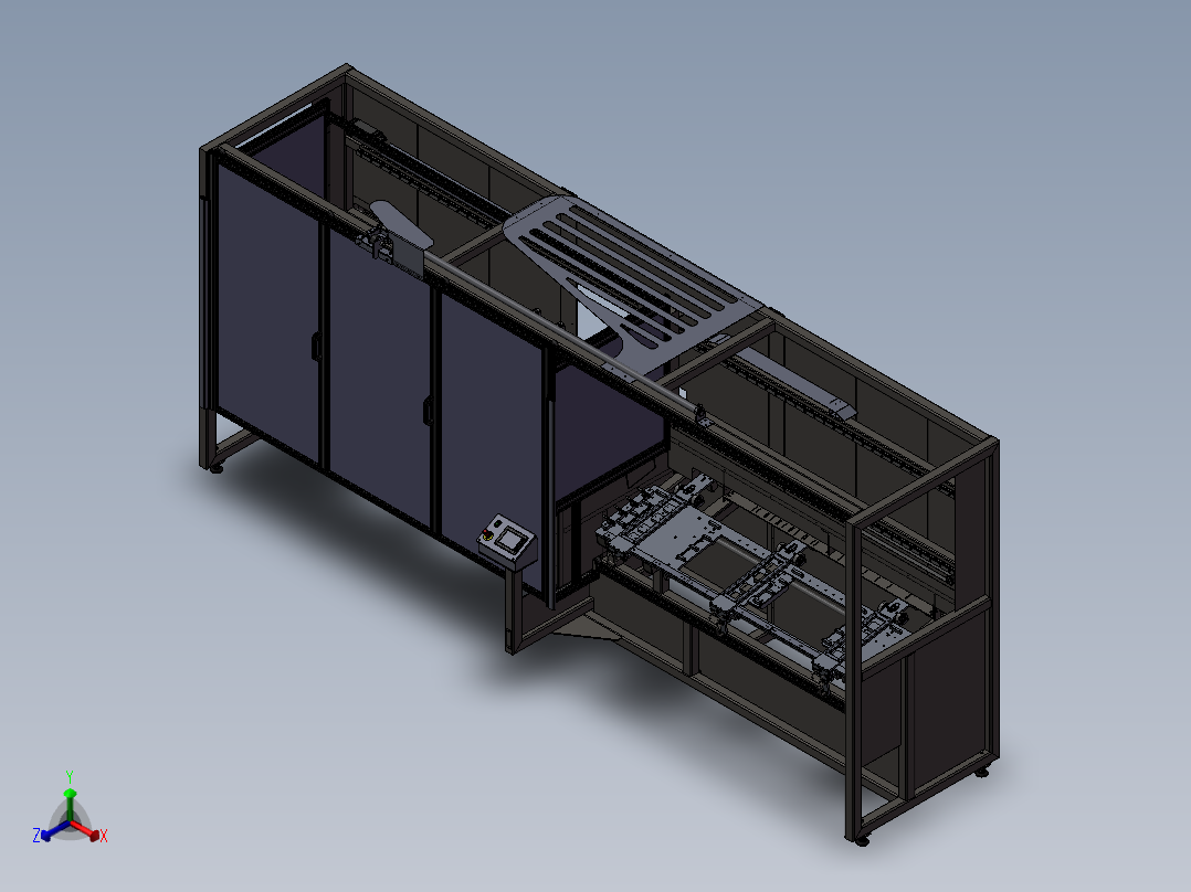自动快门超声波机正等轴测图