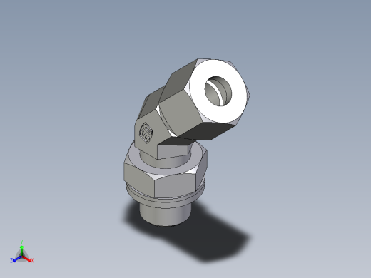 卡套式工业通用硬管接头EO_Adjustable_locknut_45_deg_elbow_VEE08ZLRCF