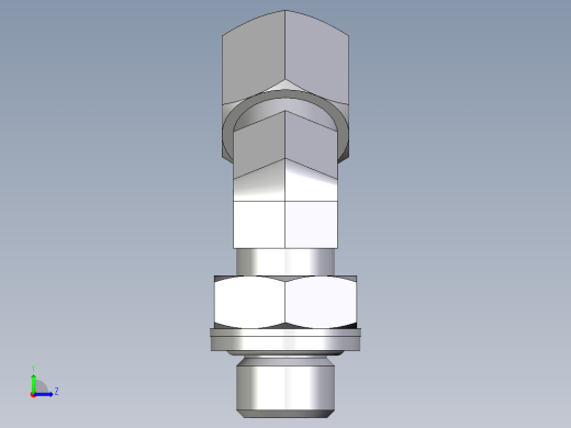 卡套式工业通用硬管接头EO_Adjustable_locknut_45_deg_elbow_VEE08ZLRCF左视缩略图