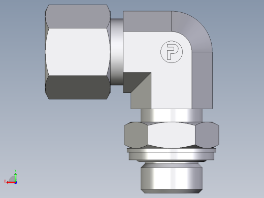 卡套式工业通用硬管接头EO_Adjustable_Locknut_elbow_WEE10SRCF后视缩略图
