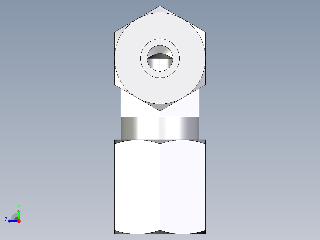 卡套式工业通用硬管接头EO_Union_elbow_W06L71右视图