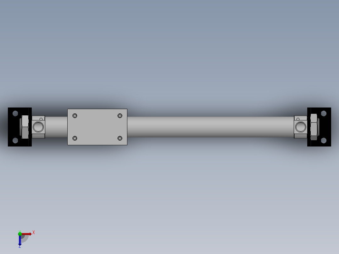 无杆气缸RMS20X275LB俯视图