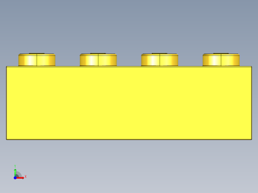 乐高套装 4421基本积木-301024 Bright Yellow Brick 1 x 4.STEP前视缩略图