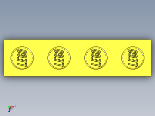 乐高套装 4421基本积木-301024 Bright Yellow Brick 1 x 4.STEP俯视缩略图