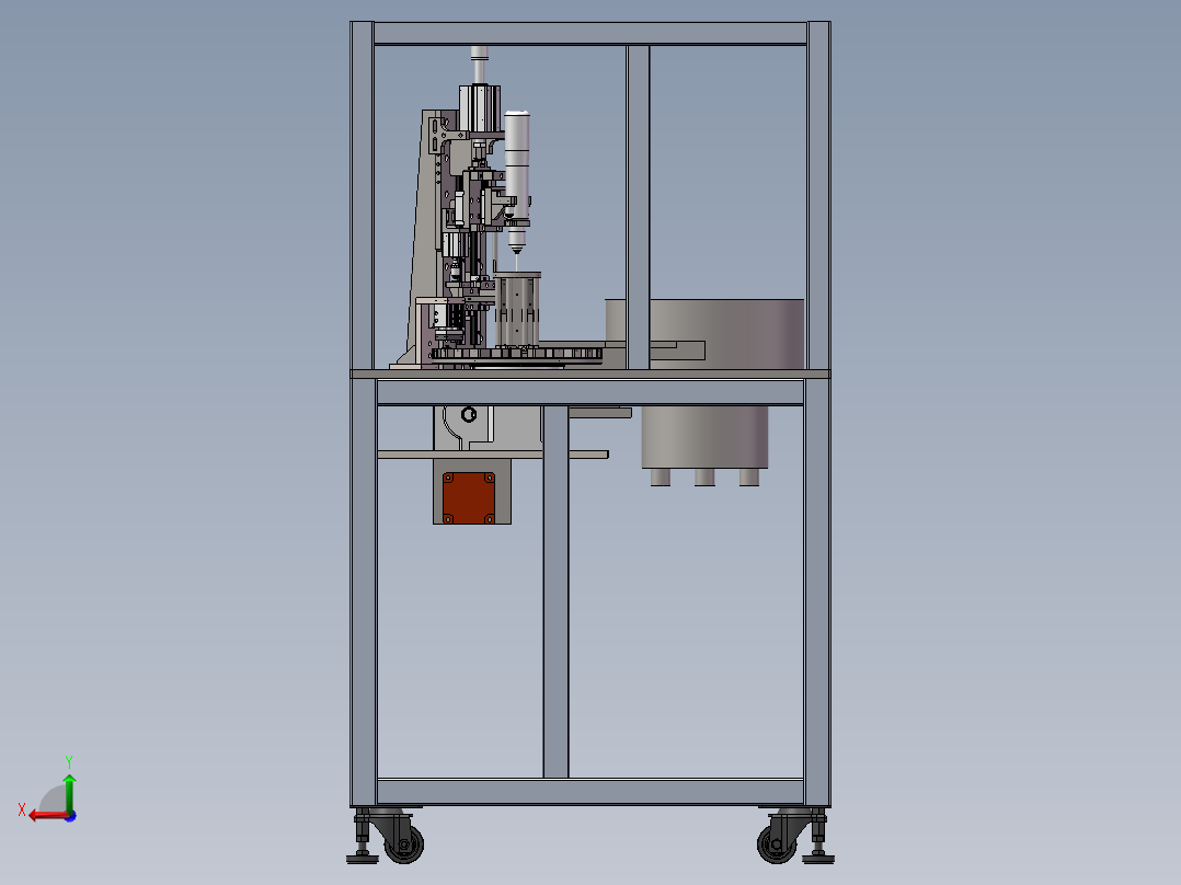 铜片端子全自动锁螺丝机后视图