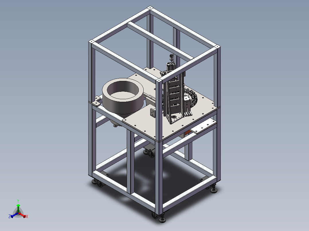 铜片端子全自动锁螺丝机正等轴测图