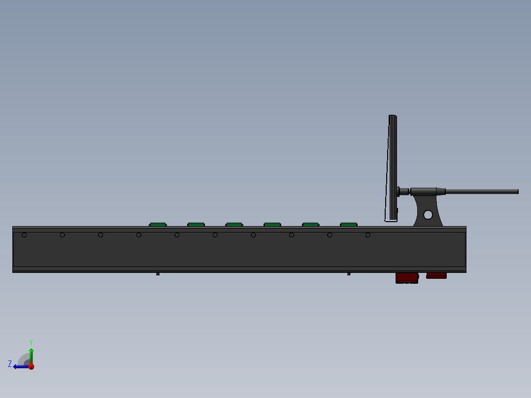 分拣动力辊道右视图