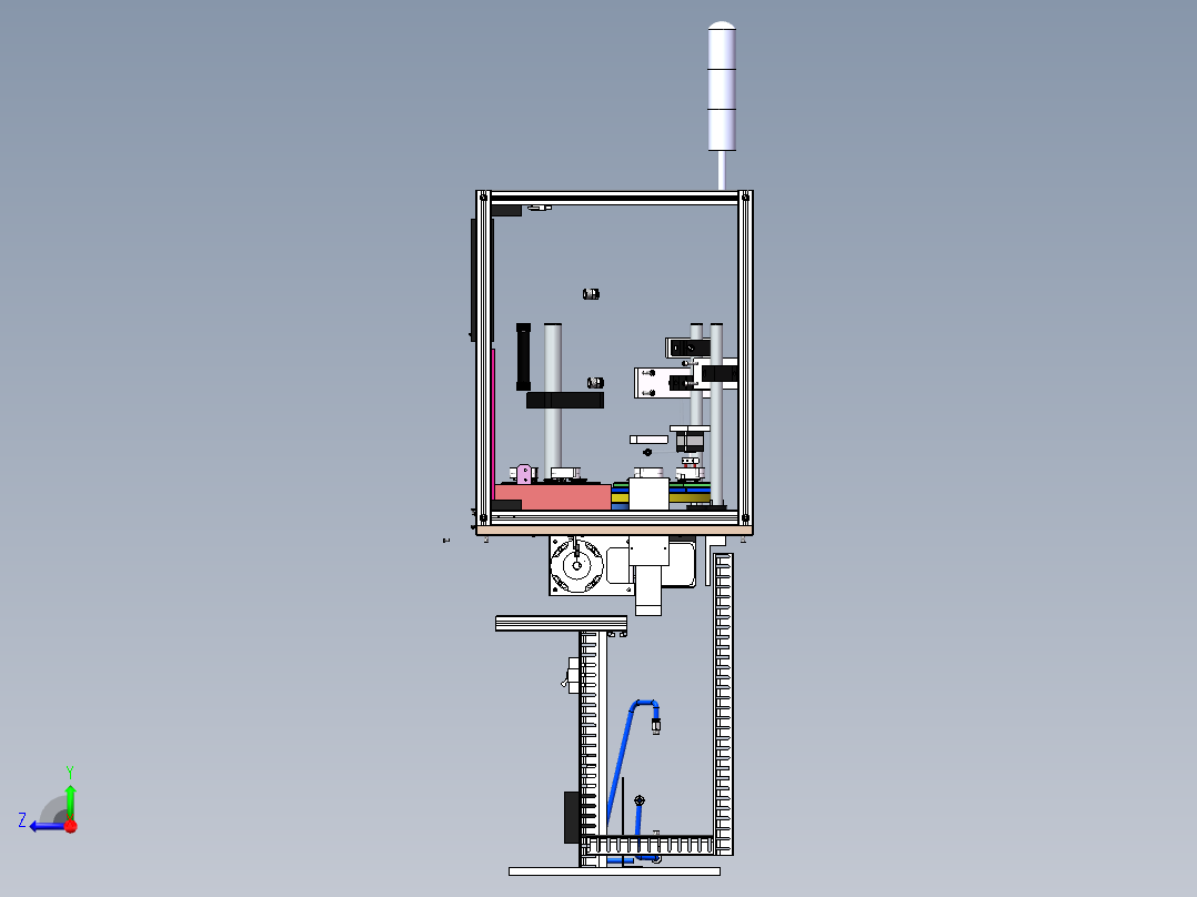 自动铆接刷油机右视图