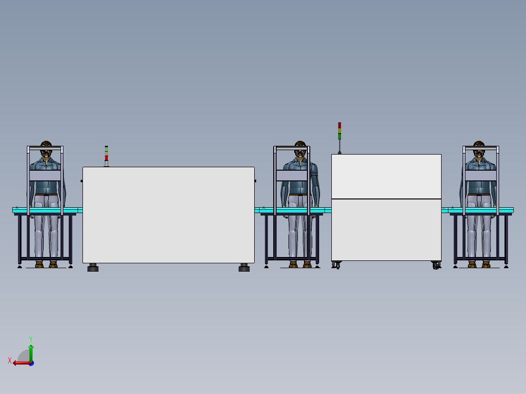 F822 SMT波峰焊生产线方案后视图