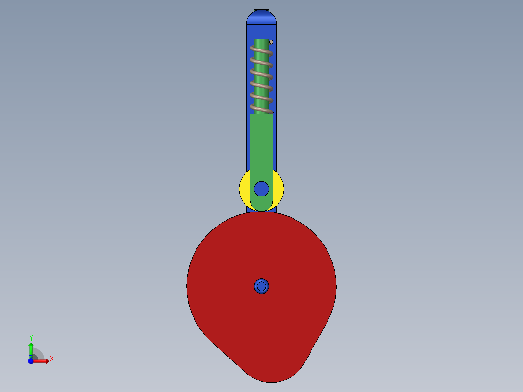 凸轮和从动件前视图