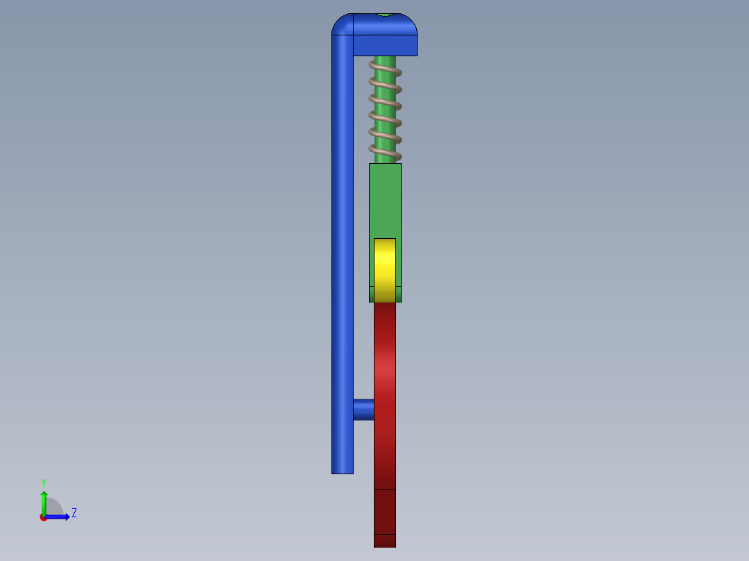 凸轮和从动件左视图