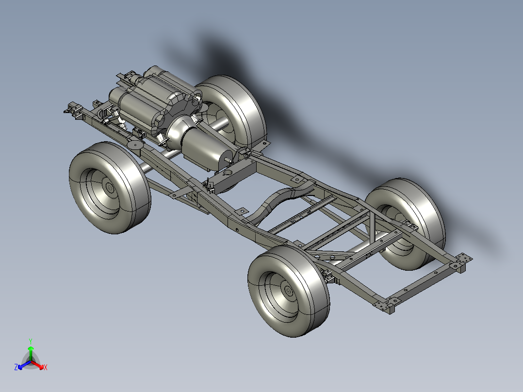A650 in UAZ汽车底盘结构3D图纸 STEP格式