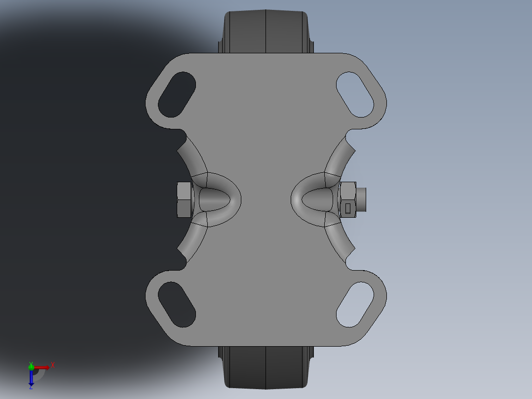 科顺脚轮Colson-3_00608_449俯视图