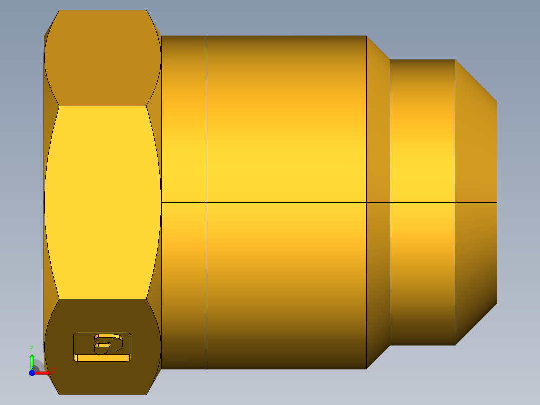 扩口式工业通用硬管接头Flared Seal Plug 639F-10前视图