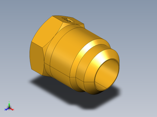 扩口式工业通用硬管接头Flared Seal Plug 639F-10正等轴测缩略图