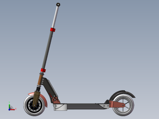 智能锂电滑板电动车前视缩略图