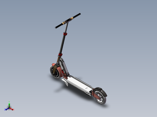 智能锂电滑板电动车正等轴测缩略图