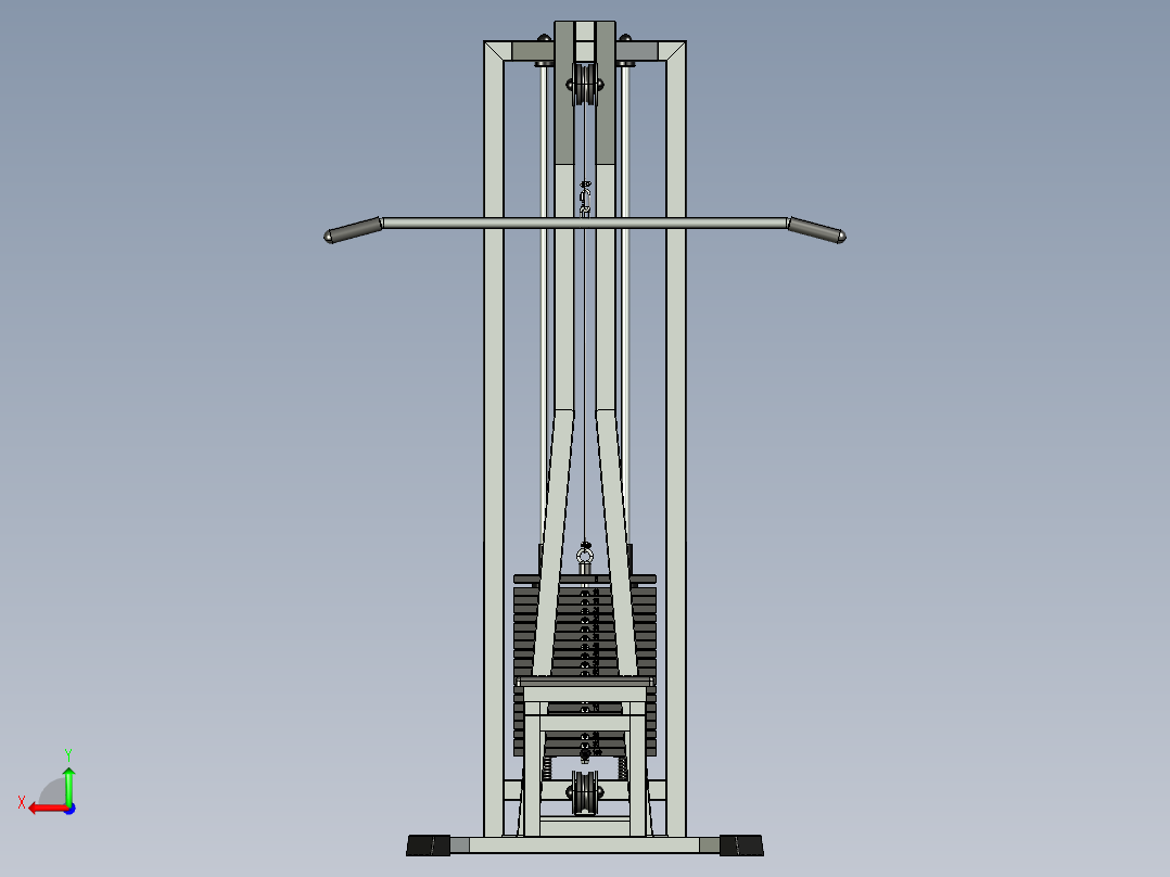 横向下拉和低排组合机后视图