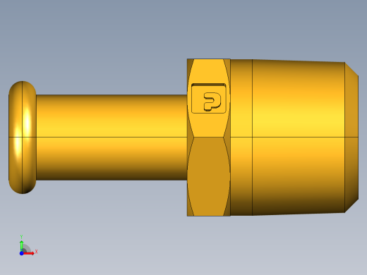 倒齿式工业管接头Beaded Hose Barb to male pipe 68HB-6-6前视缩略图