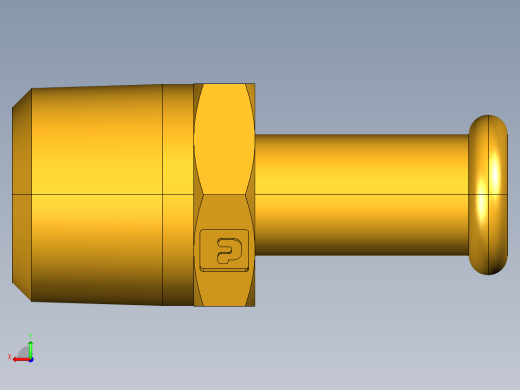 倒齿式工业管接头Beaded Hose Barb to male pipe 68HB-6-6后视缩略图