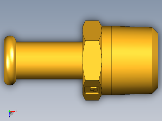 倒齿式工业管接头Beaded Hose Barb to male pipe 68HB-6-6俯视缩略图