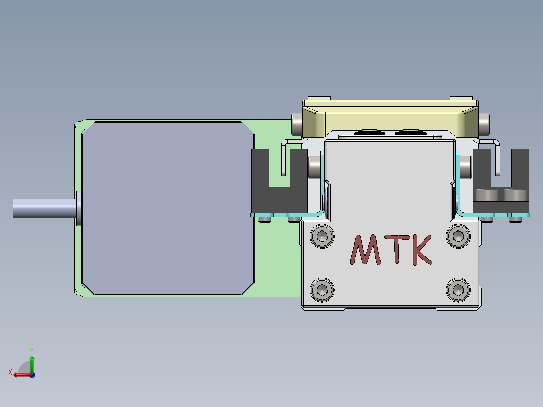 GTH内嵌丝杆全封闭GTH4-BL-42步进后视图