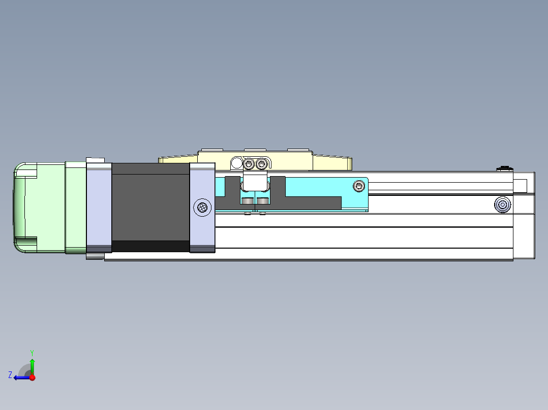 GTH内嵌丝杆全封闭GTH4-BL-42步进右视图