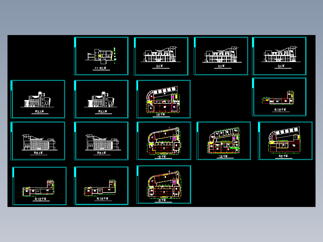 很现代的会所施工图