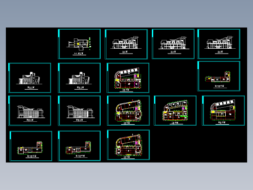 很现代的会所施工图