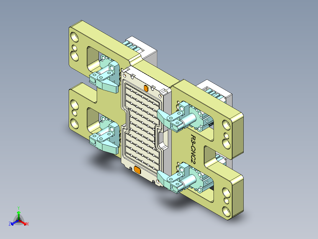 R3-笔记本CNC工装夹具三维模型CNC2-1228正等轴测图