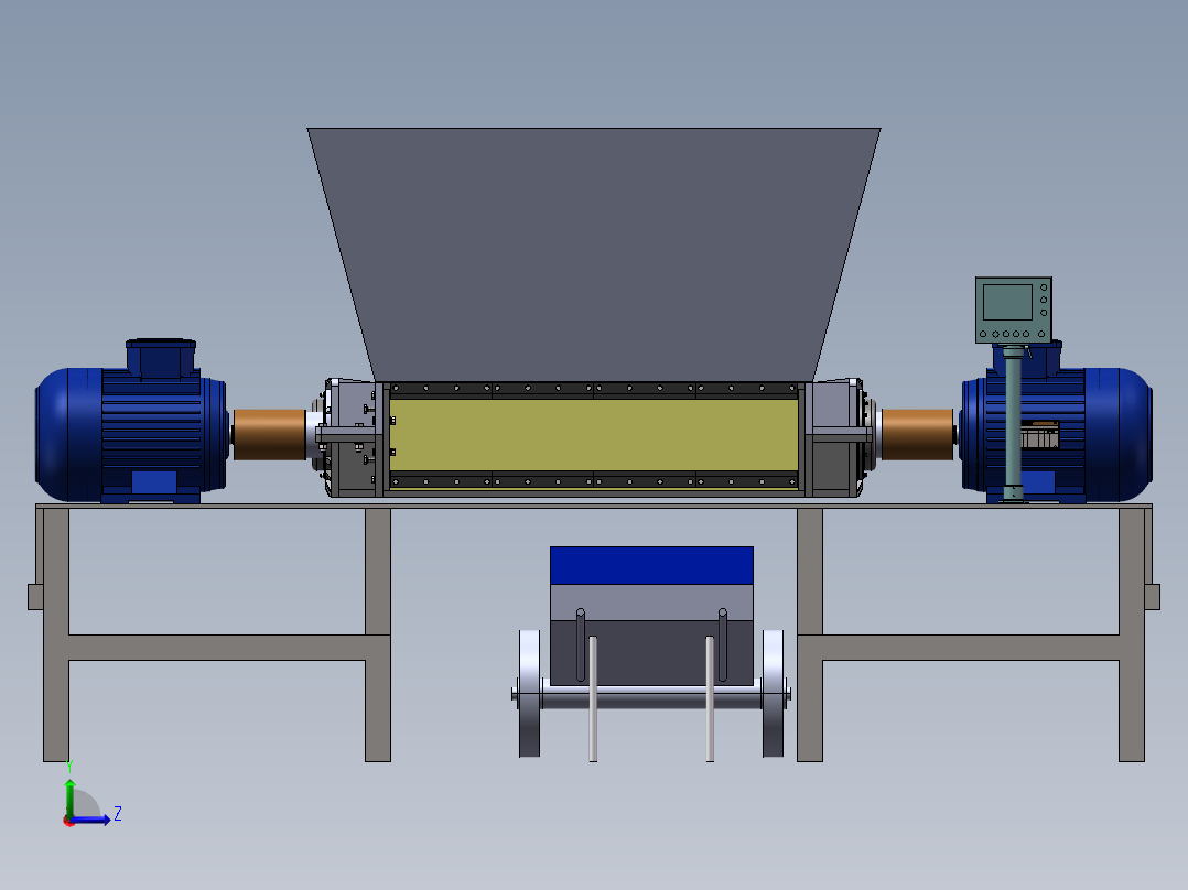 石头粉碎机sw18可编辑左视图