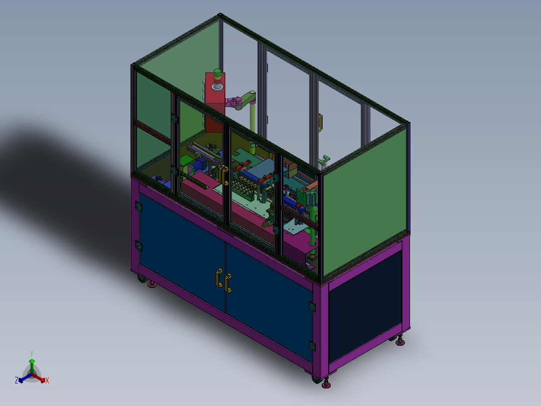 自动扣机设备sw16正等轴测图