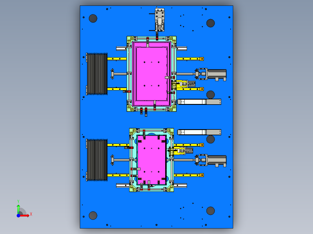 胶框自动涂胶机ProE前视图