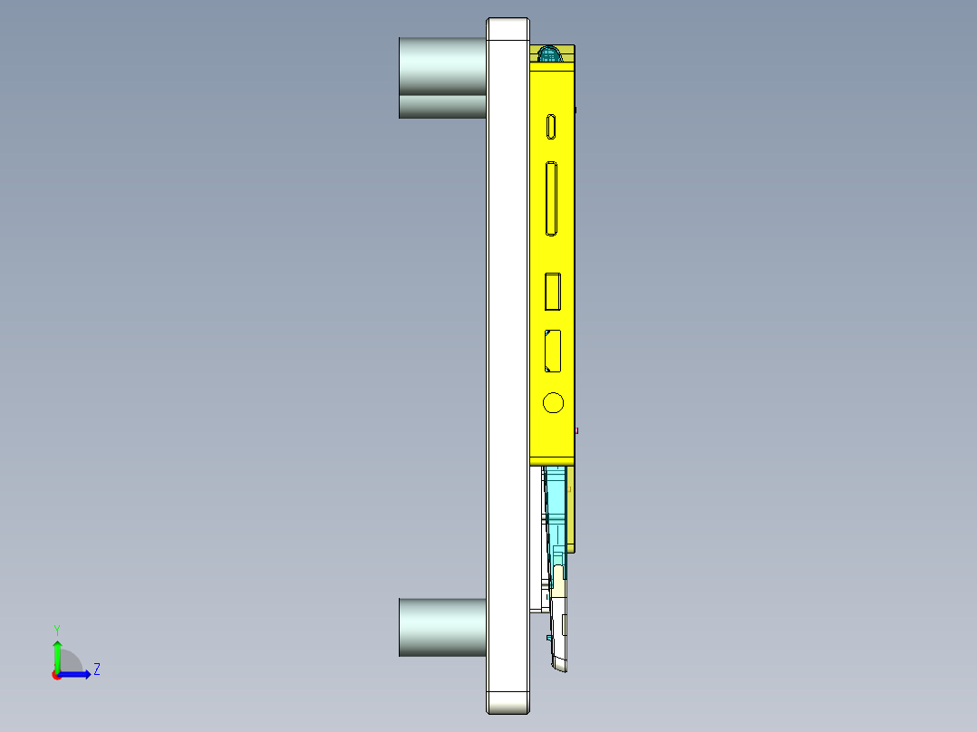 笔记本C壳侧孔位置度检具模型左视图