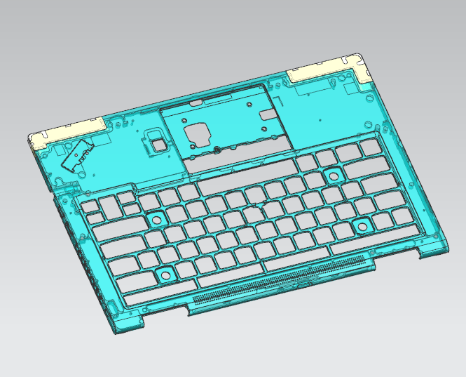 笔记本C壳侧孔位置度检具模型
