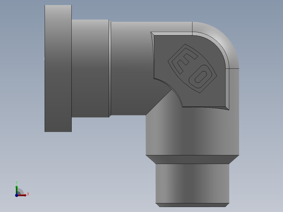 法兰接头、1DFS9-24-12前视图