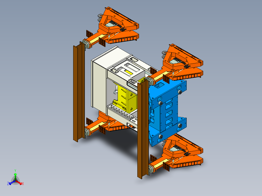 升降压力机正等轴测图